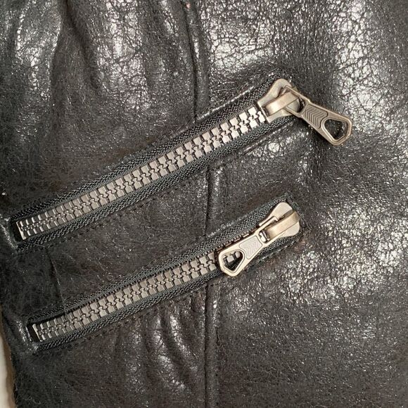 bernardo Collection Faux Fur Vegan Leather Moto Jacket - Picture 6 of 12